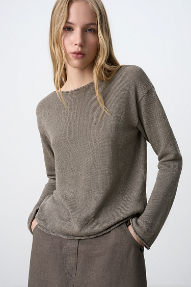 100% linen knit jumper - BRUSNIKA Women Clothes
