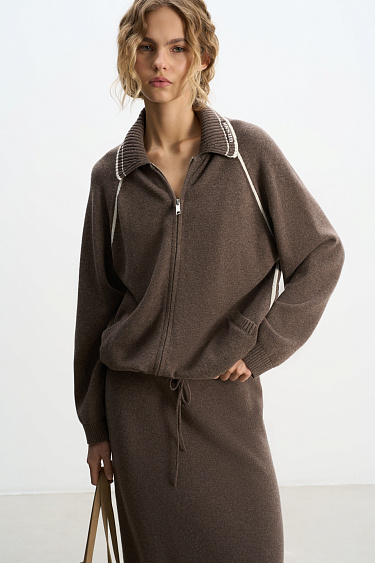 Cashmere and wool bomber jacket - BRUSNIKA Women Clothes
