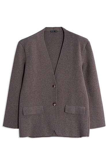 Cashmere jacket without lapels - BRUSNIKA Women Clothes