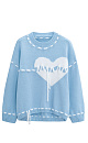 knitted jumper with a heart - BRUSNIKA. Women clothes