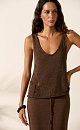 Linen top with lurex - BRUSNIKA. Women clothes