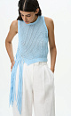 Knitted top with fringe - BRUSNIKA. Women clothes