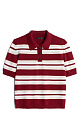 Striped viscose polo - BRUSNIKA. Women clothes