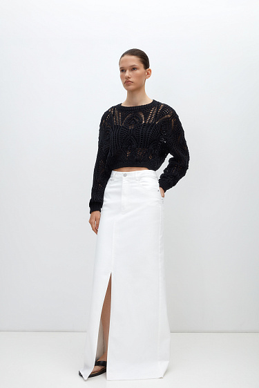 Openwork jumper with long sleeves - BRUSNIKA Women Clothes