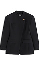 Viscose jacket with large shoulders - BRUSNIKA. Women clothes