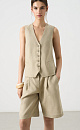 Classic 100% linen vest - BRUSNIKA. Women clothes