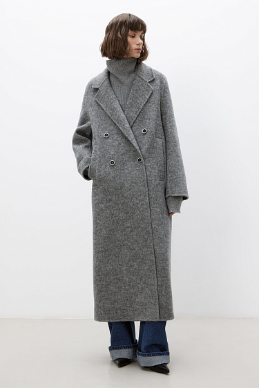 Double-breasted wool coat - BRUSNIKA Women Clothes
