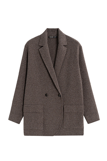 Knitted double-breasted jacket - BRUSNIKA Women Clothes