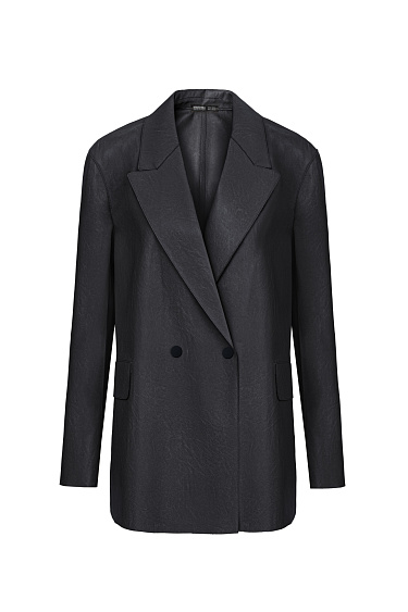 Faux leather blazer - BRUSNIKA Women Clothes