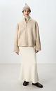 Short sheepskin coat with zipper - BRUSNIKA. Women clothes