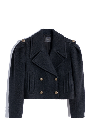 Short double-breasted coat - BRUSNIKA Women Clothes