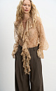 Blouse with lace frill - BRUSNIKA. Women clothes