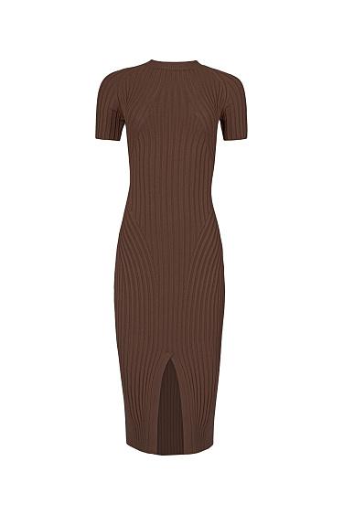 Knit dress with a cut-out back - BRUSNIKA Women Clothes