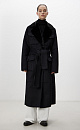 Straight-cut coat with belt - BRUSNIKA. Women clothes