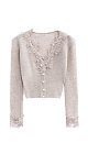Merino wool cardigan with lace - BRUSNIKA. Women clothes