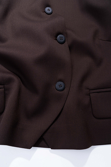 wool jacket with a round collar - BRUSNIKA Women Clothes
