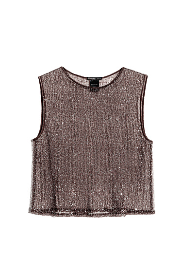 Transparent top with sequins - BRUSNIKA Women Clothes