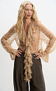 Blouse with lace frill - BRUSNIKA. Women clothes