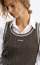 Knitted tank top with braids - BRUSNIKA. Women clothes