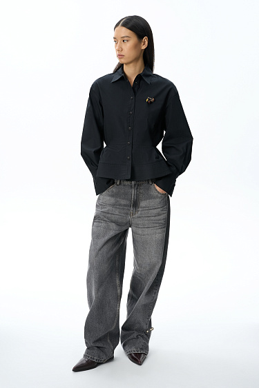 shirt with a ruffle - BRUSNIKA Women Clothes