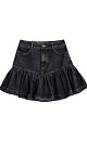Mini denim skirt with heart-shaped pockets - BRUSNIKA. Women clothes