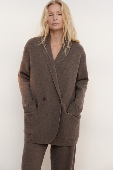 Cashmere-blend knit blazer - BRUSNIKA Women Clothes