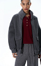 Wool bomber jacket with knit details - BRUSNIKA. Women clothes