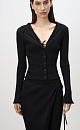 Viscose cardigan with lace - BRUSNIKA. Women clothes