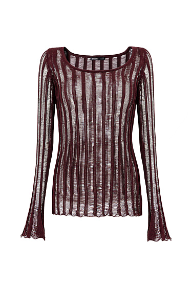 Knit semi-sheer jumper - BRUSNIKA Women Clothes