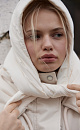 Quilted puffer kerchief - BRUSNIKA. Women clothes