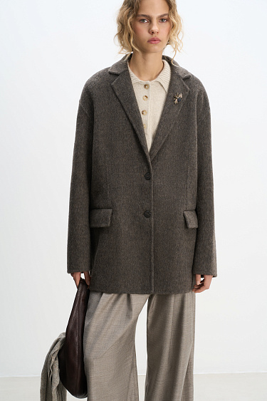 Single-breasted jacket-coat - BRUSNIKA Women Clothes