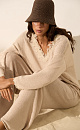 100% linen jumper with lace - BRUSNIKA. Women clothes