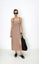Front slit linen sundress - BRUSNIKA. Women clothes