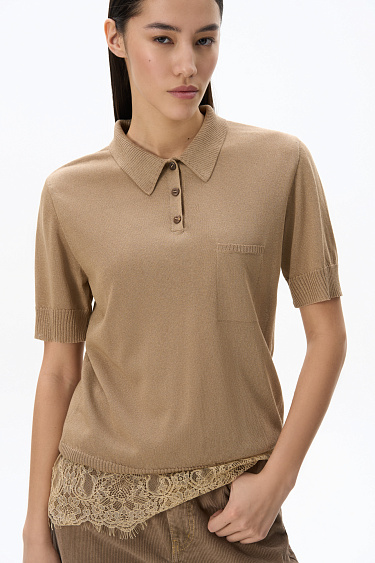 Polo t-shirt with pocket - BRUSNIKA Women Clothes