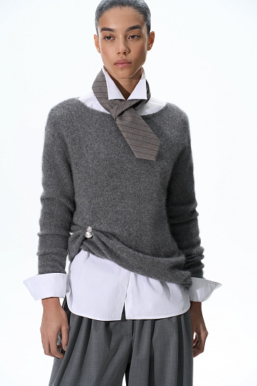 Fox down longsleeve shirt - BRUSNIKA Women Clothes