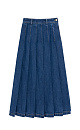 Pleated Denim Skirt - BRUSNIKA. Women clothes