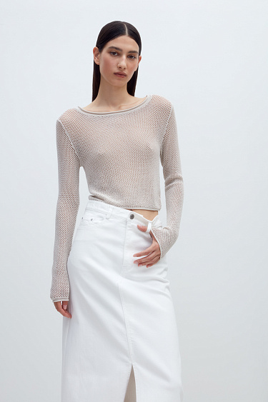 Knitted mesh top - BRUSNIKA Women Clothes