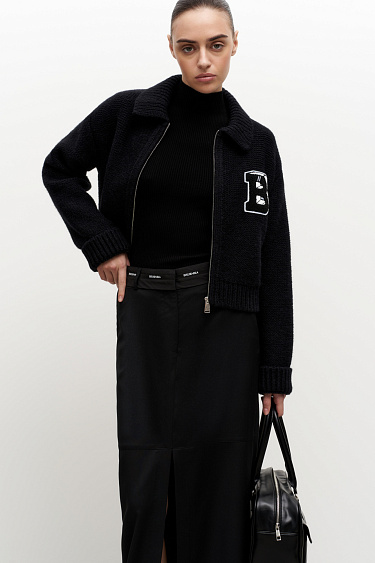 Knitted alpaca bomber jacket - BRUSNIKA Women Clothes