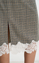 Glencheck midi skirt - BRUSNIKA. Women clothes
