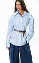 Shirt with big shoulders - BRUSNIKA. Women clothes