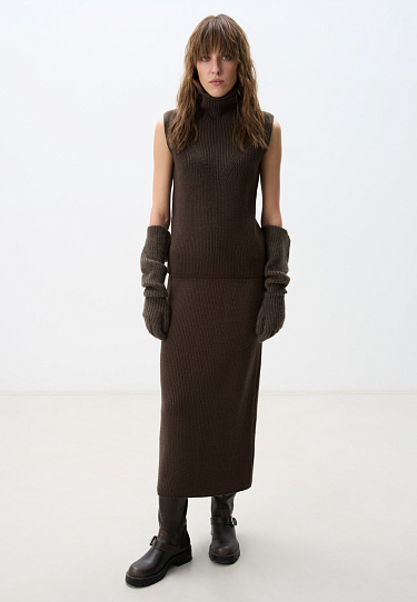 Wool knit midi skirt - BRUSNIKA Women Clothes
