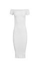 Off the shoulder fitted dress - BRUSNIKA. Women clothes