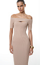 Off-shoulder viscose dress - BRUSNIKA. Women clothes