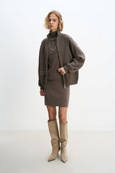 Bomber jacket with patch pockets - BRUSNIKA Women Clothes