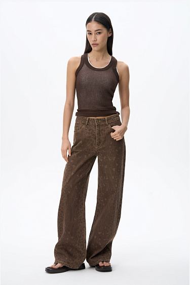 Jeans with animal print - BRUSNIKA Women Clothes