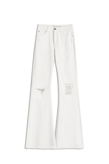 Flared jeans with slits - BRUSNIKA Women Clothes