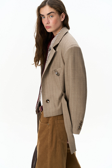 striped wool jacket - BRUSNIKA Women Clothes