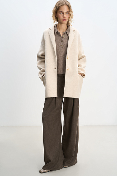 Single-breasted jacket-coat - BRUSNIKA Women Clothes