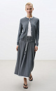 Midi skirt with a yoke - BRUSNIKA. Women clothes