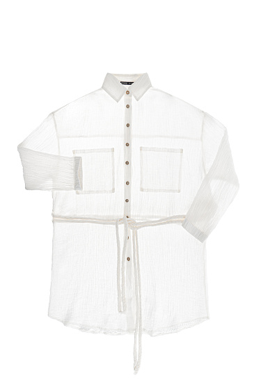 Shirt dress with belt - BRUSNIKA Women Clothes